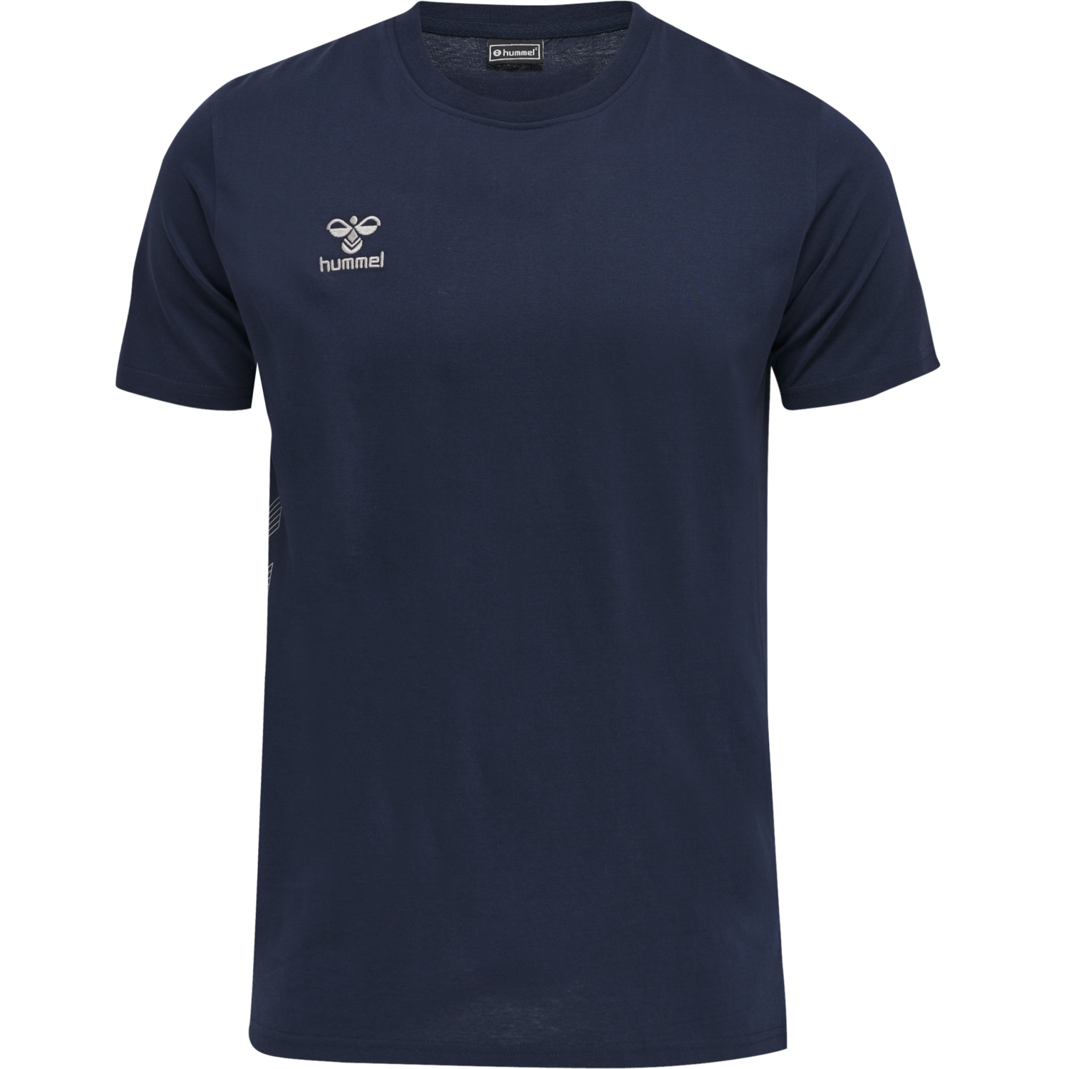 hmlMOVE GRID COTTON T-SHIRT S/S, MARINE, packshot