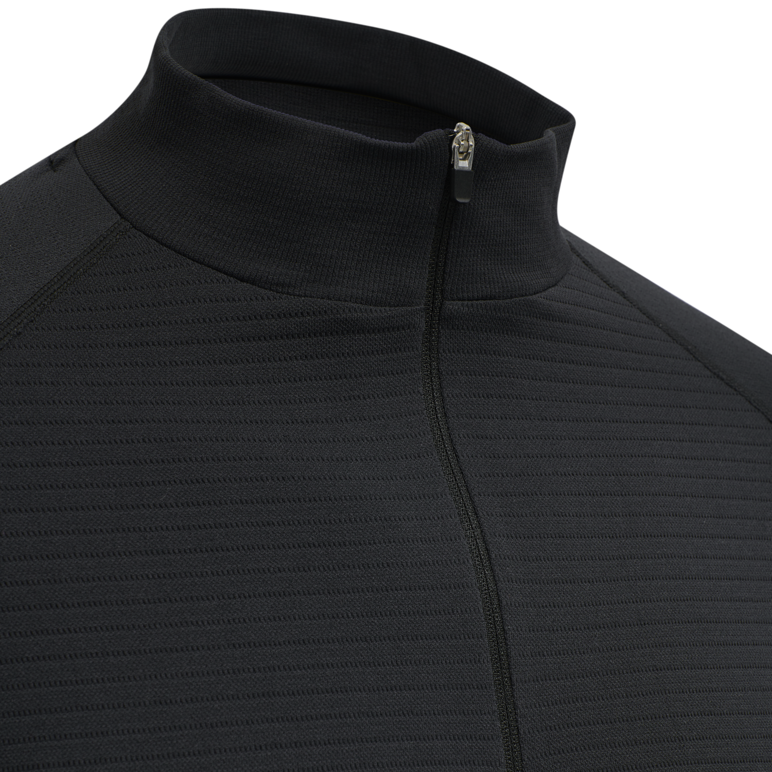 hmlSTROKE SEAMLESS HALF ZIP, BLACK, packshot