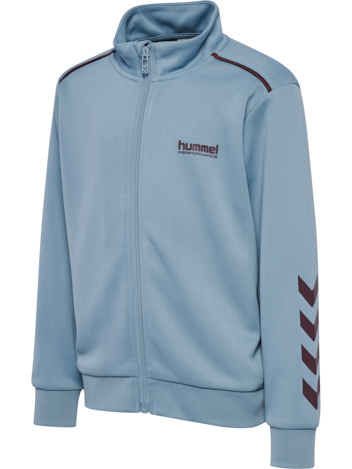 hmlJR TRACKSUIT, FADED DENIM/VINEYARD WINE, packshot