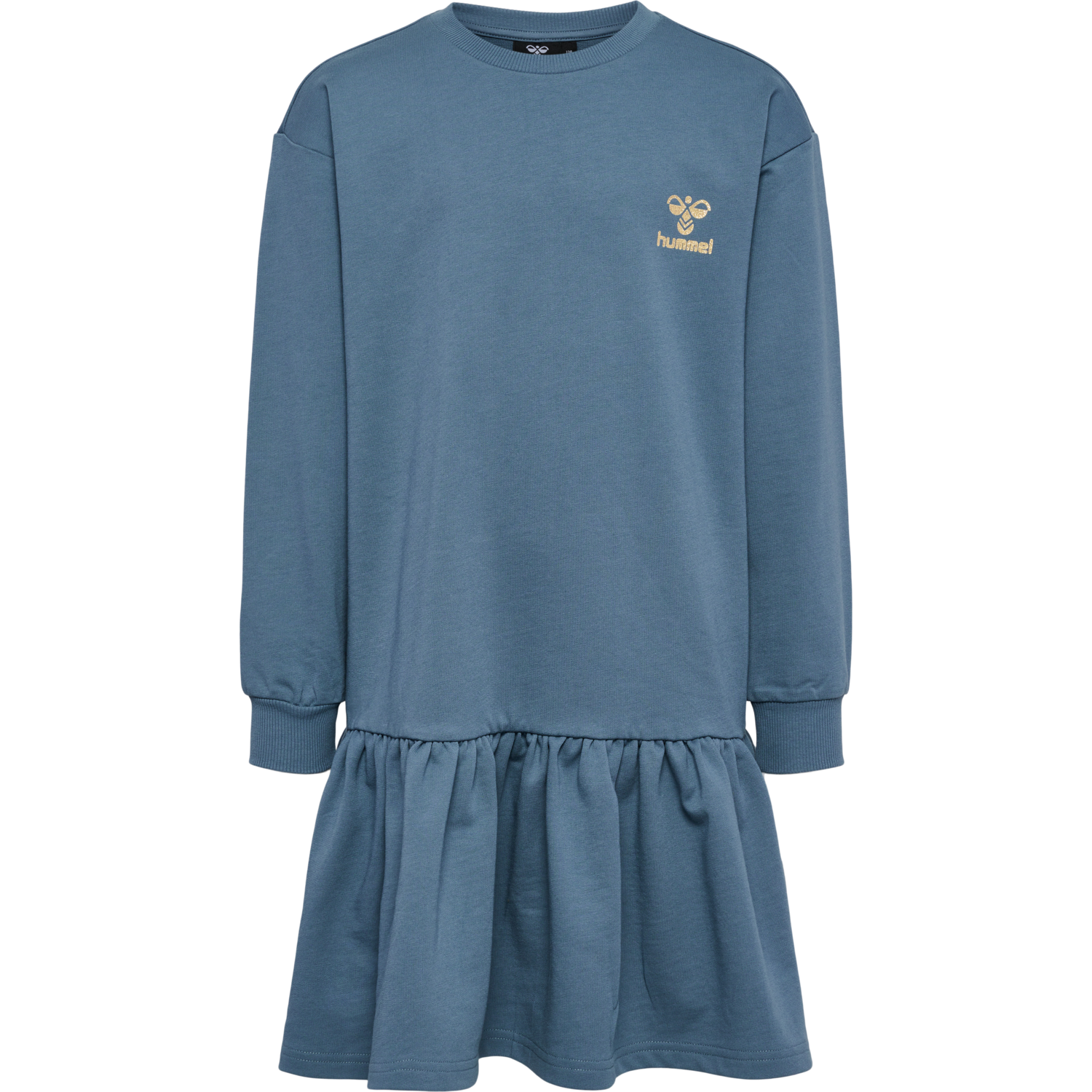 hmlMALIN DRESS L/S, BLUE MIRAGE, packshot