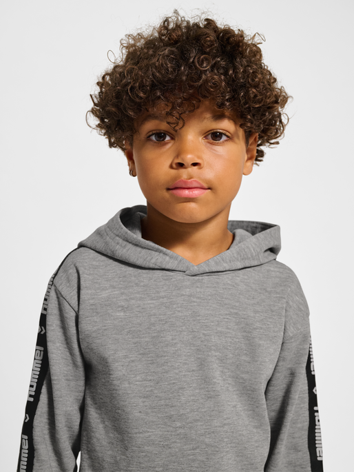 hmlJR DANCE HOODIE, GREY MELANGE, model