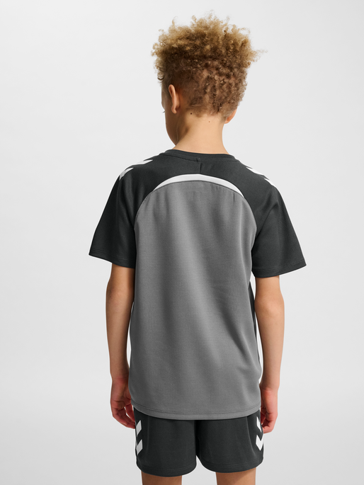 hmlLEAD 2.0 JERSEY S/S KIDS, STEEL GRAY/ASPHALT, model