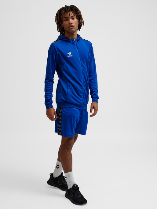 hmlAUTHENTIC PL ZIP HOODIE, TRUE BLUE, model