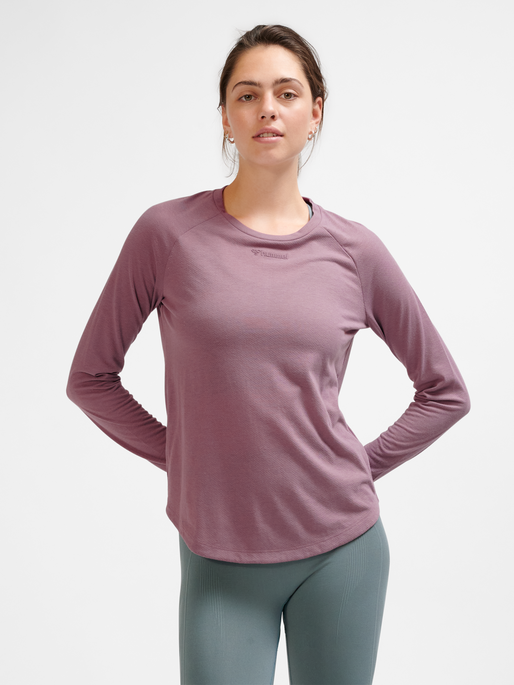 hmlMT VANJA T-SHIRT L/S, GRAPE SHAKE, model