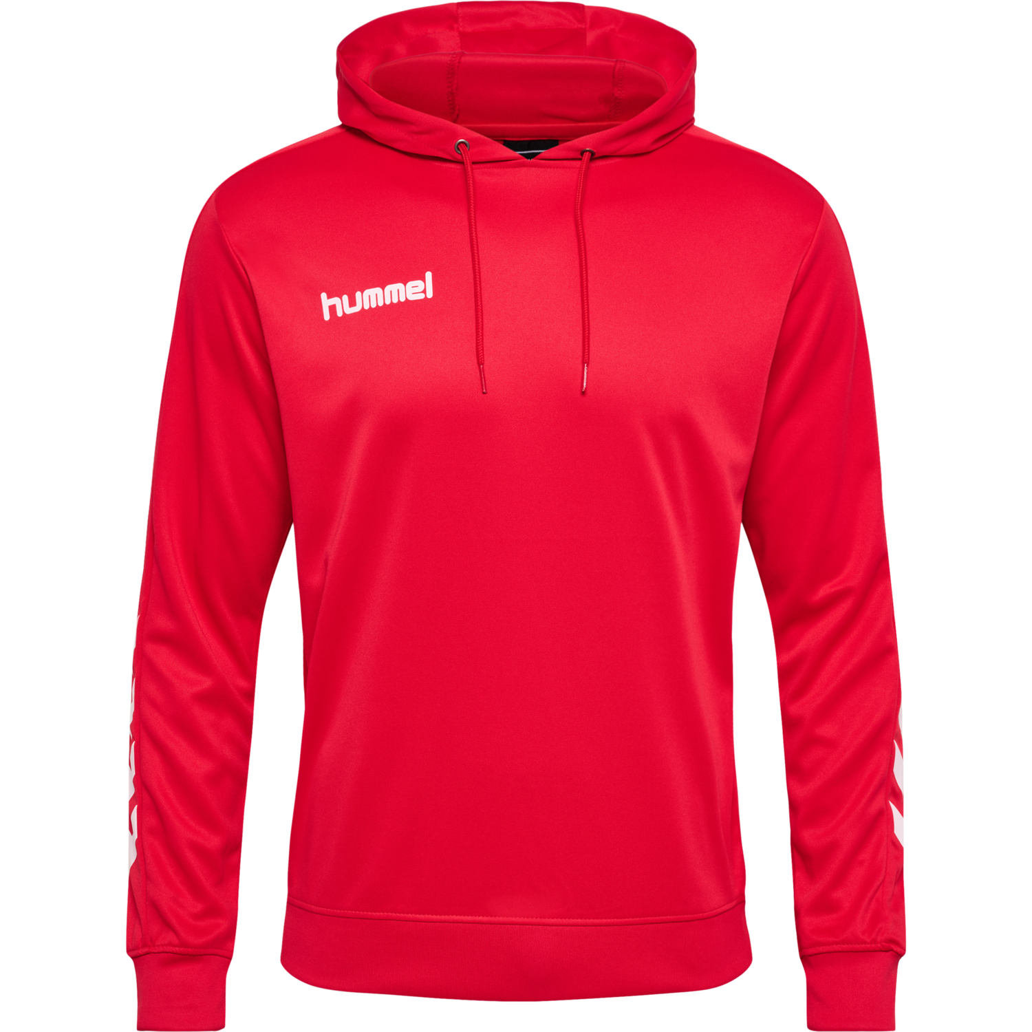 hmlPROMO POLY HOODIE, TRUE RED, packshot