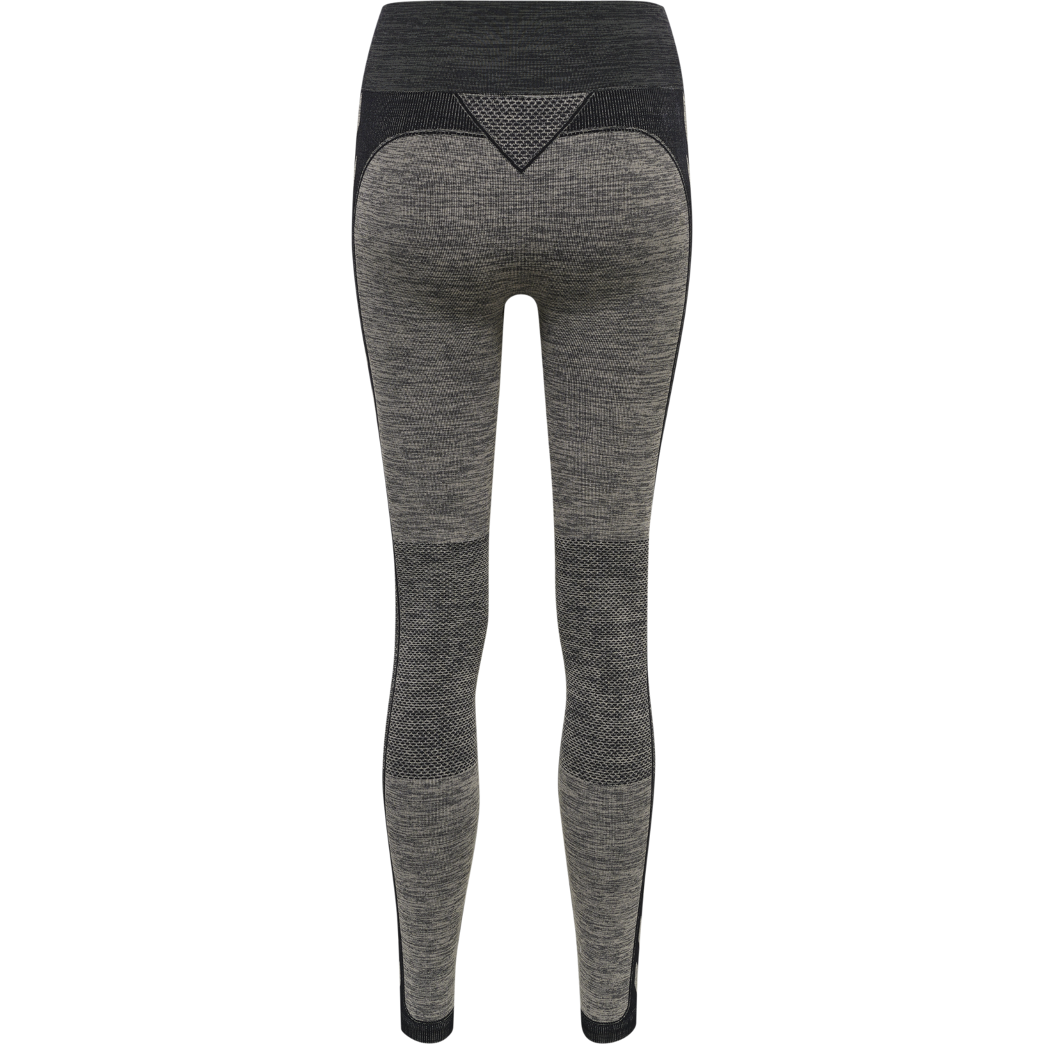 hmlCLEA SEAMLESS MID WAIST TIGHTS, CHATEAU GRAY/BLACK MELANGE, packshot