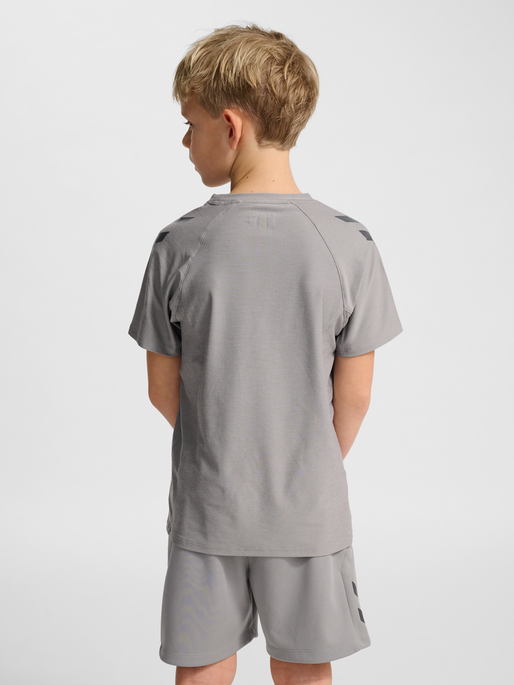 hmlCIMA 2.0 JERSEY S/S KIDS, ALLOY MELANGE, model