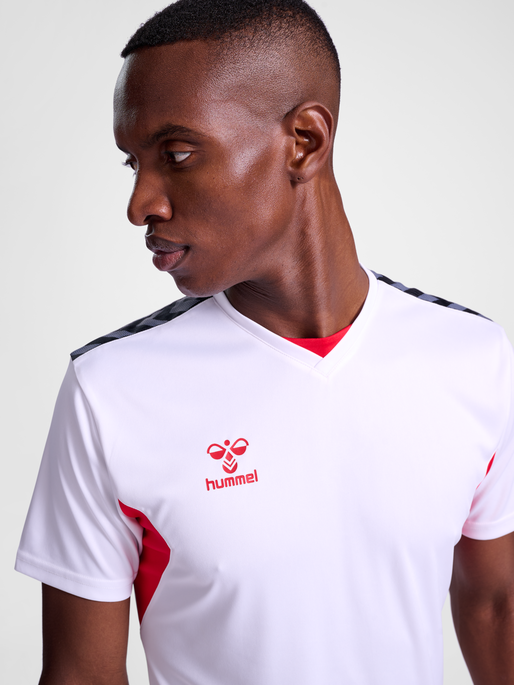 hmlAUTHENTIC PL JERSEY S/S, WHITE/TRUE RED, model
