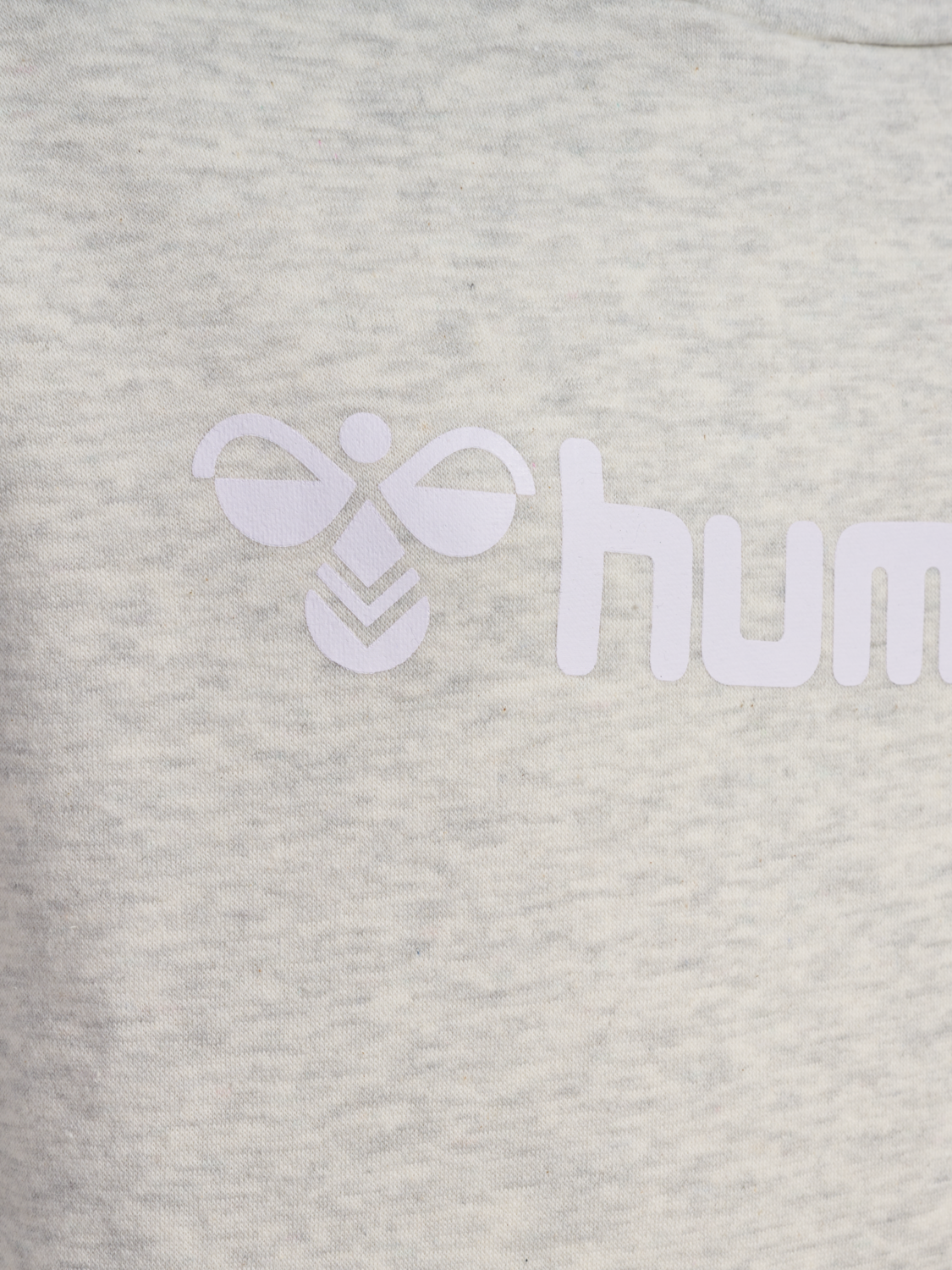 hmlMOVER COTTON HOODIE KIDS, EGRET MELANGE, packshot