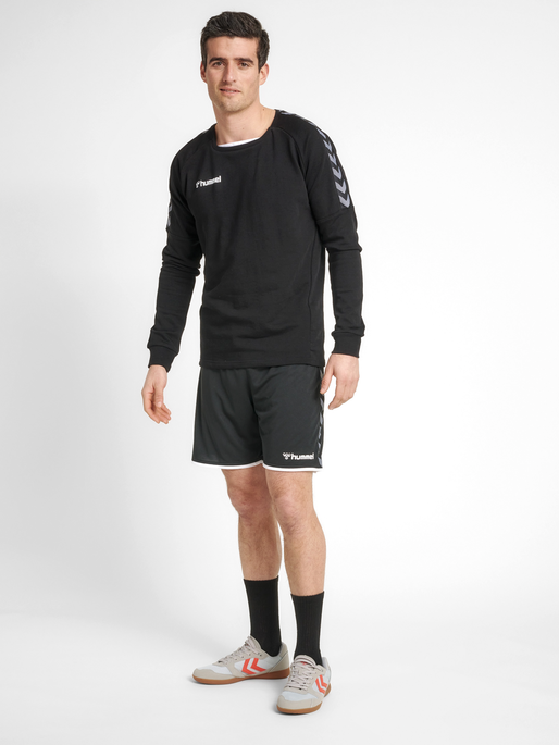 hmlAUTHENTIC TRAINING SWEAT, BLACK/WHITE, model