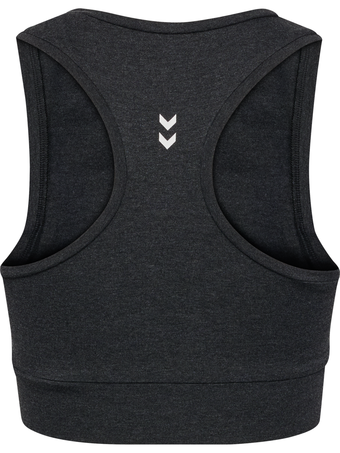 hmlPULSE LOGO LIGHT SUPPORT BRA, BLACK MELANGE, packshot