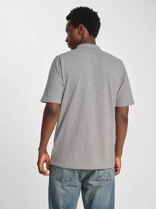 hmlMOVER COTTON POLO, GREY MELANGE, model