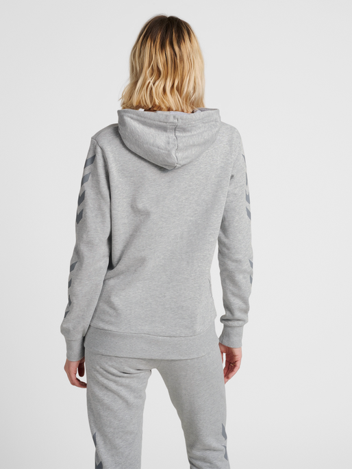 hmlLEGACY HOODIE, GREY MELANGE, model