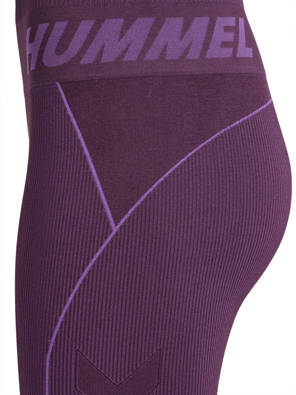 hmlTE CHRISTEL SEAMLESS MW TIGHTS, PLUM PERFECT/BELLFLOWER MELAN, packshot