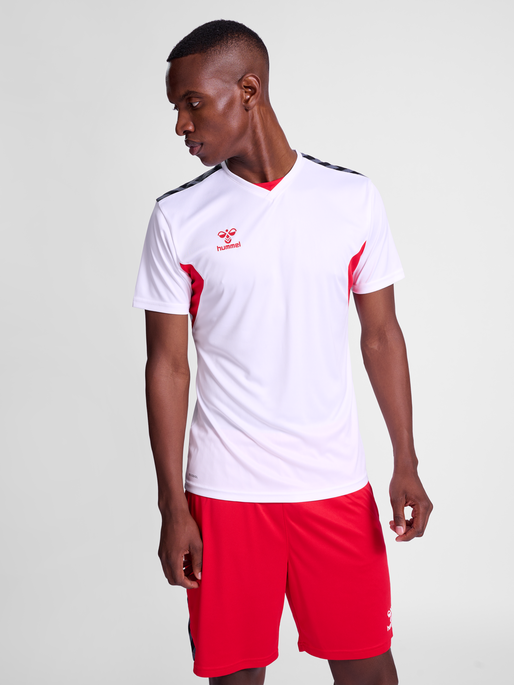 hmlAUTHENTIC PL JERSEY S/S, WHITE/TRUE RED, model