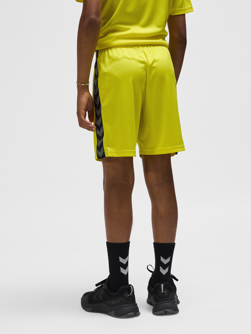 hmlAUTHENTIC PL SHORTS KIDS, BLAZING YELLOW, model