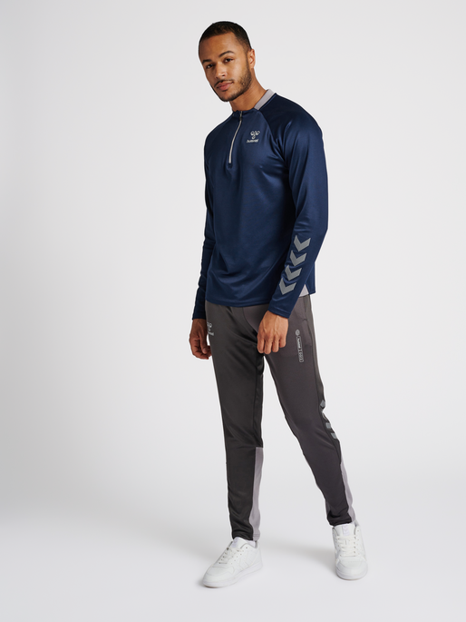 hmlGG12 ACTION HALF ZIP SWEAT, MARINE/ALLOY, model