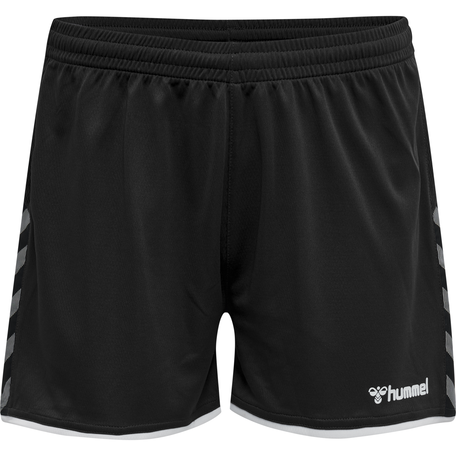 hmlAUTHENTIC POLY SHORTS WOMAN, BLACK/WHITE, packshot