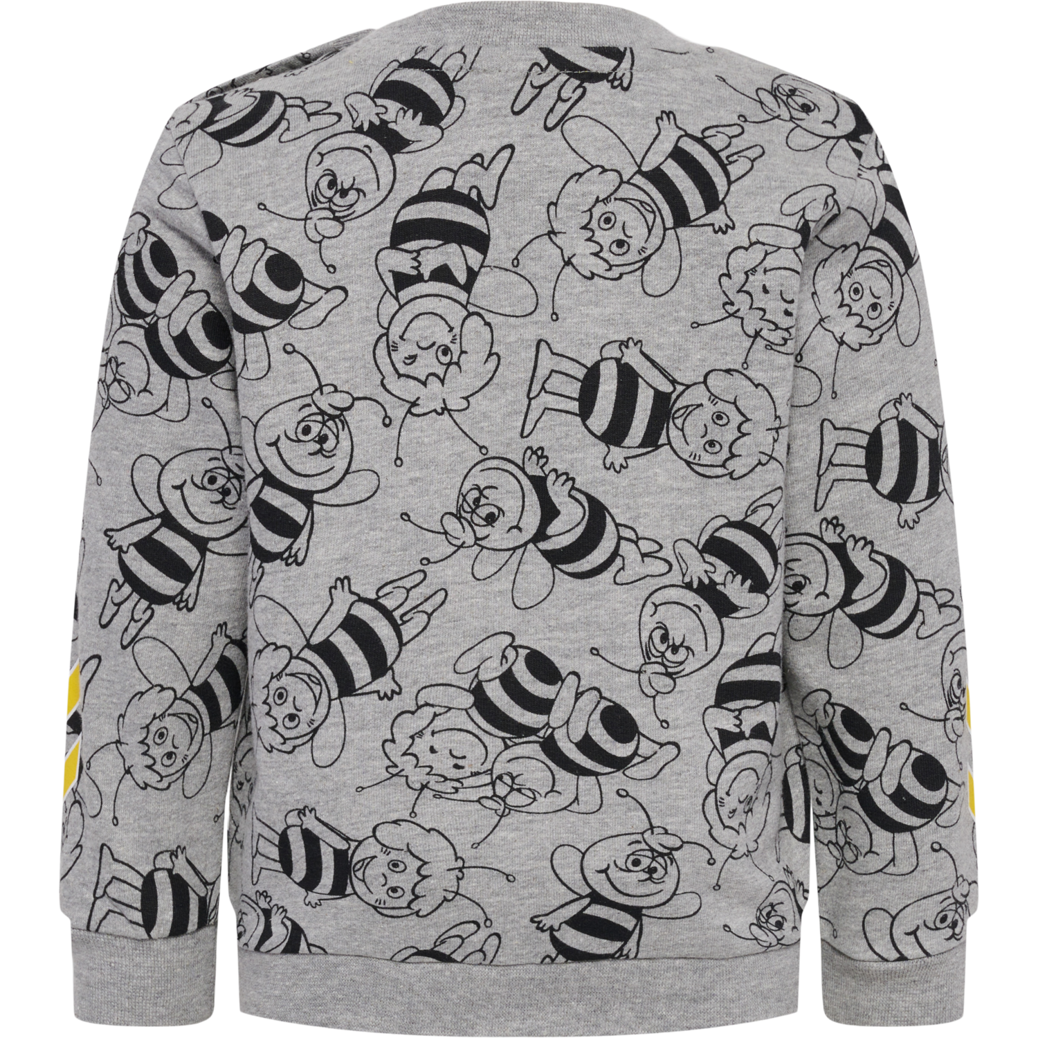 hmlMAYA AOP CREWSUIT, GREY MELANGE, packshot