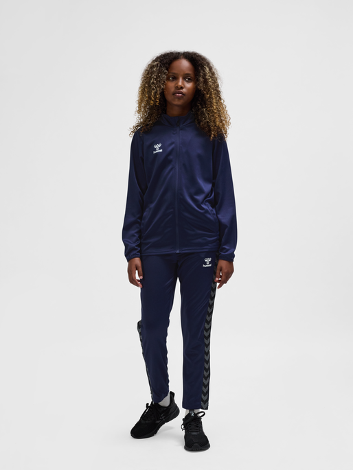 hmlESSENTIAL TRACK JACKET KIDS, MARINE, model