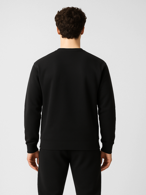 hmlMOVER COTTON SWEATSHIRT, BLACK, model
