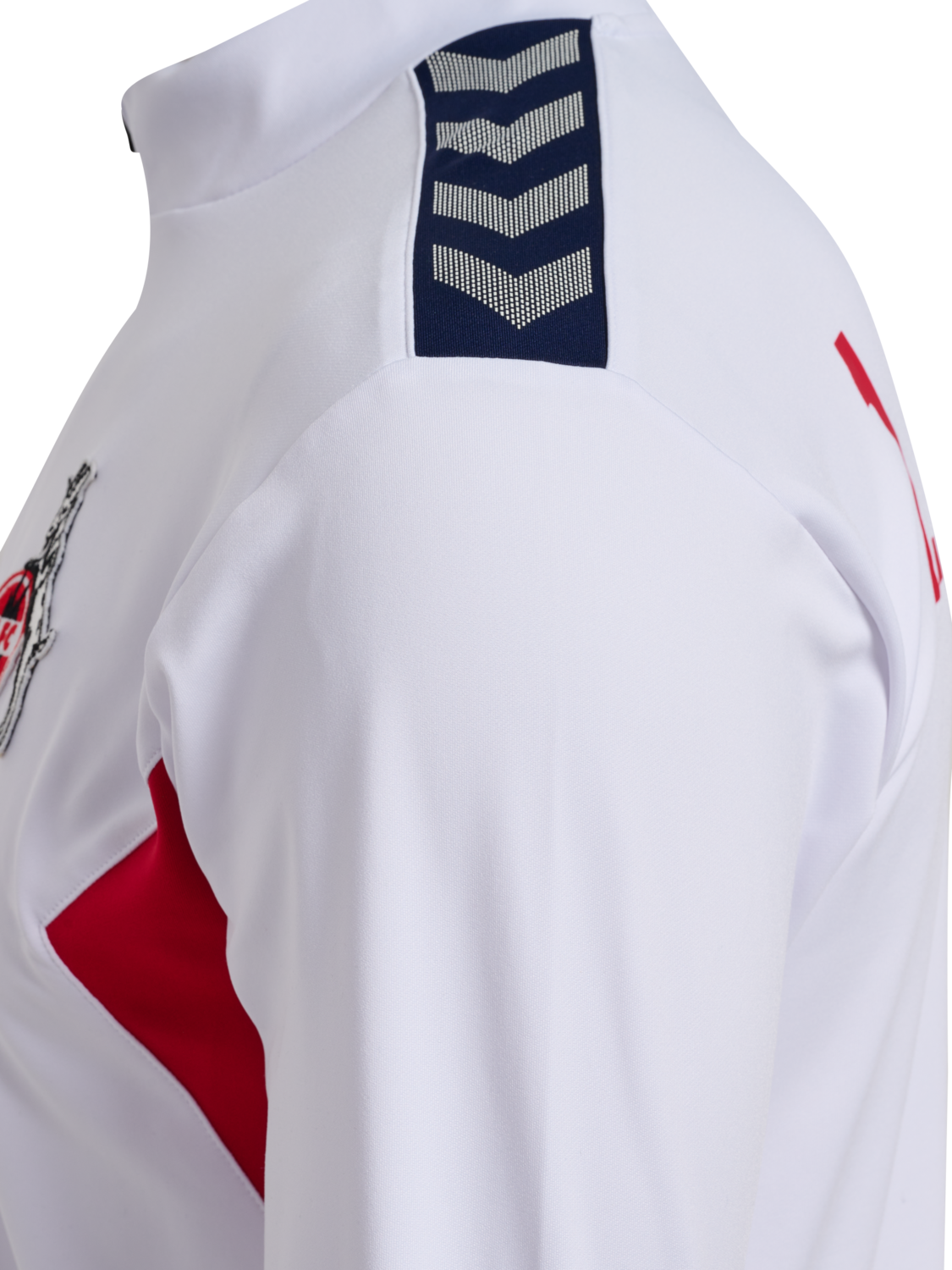 1FCK 23/24 WARM UP HALF ZIP, WHITE/TRUE RED, packshot