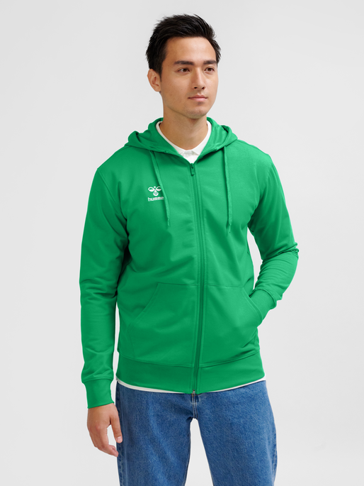 hmlGO 2.0 ZIP HOODIE, JELLY BEAN, model