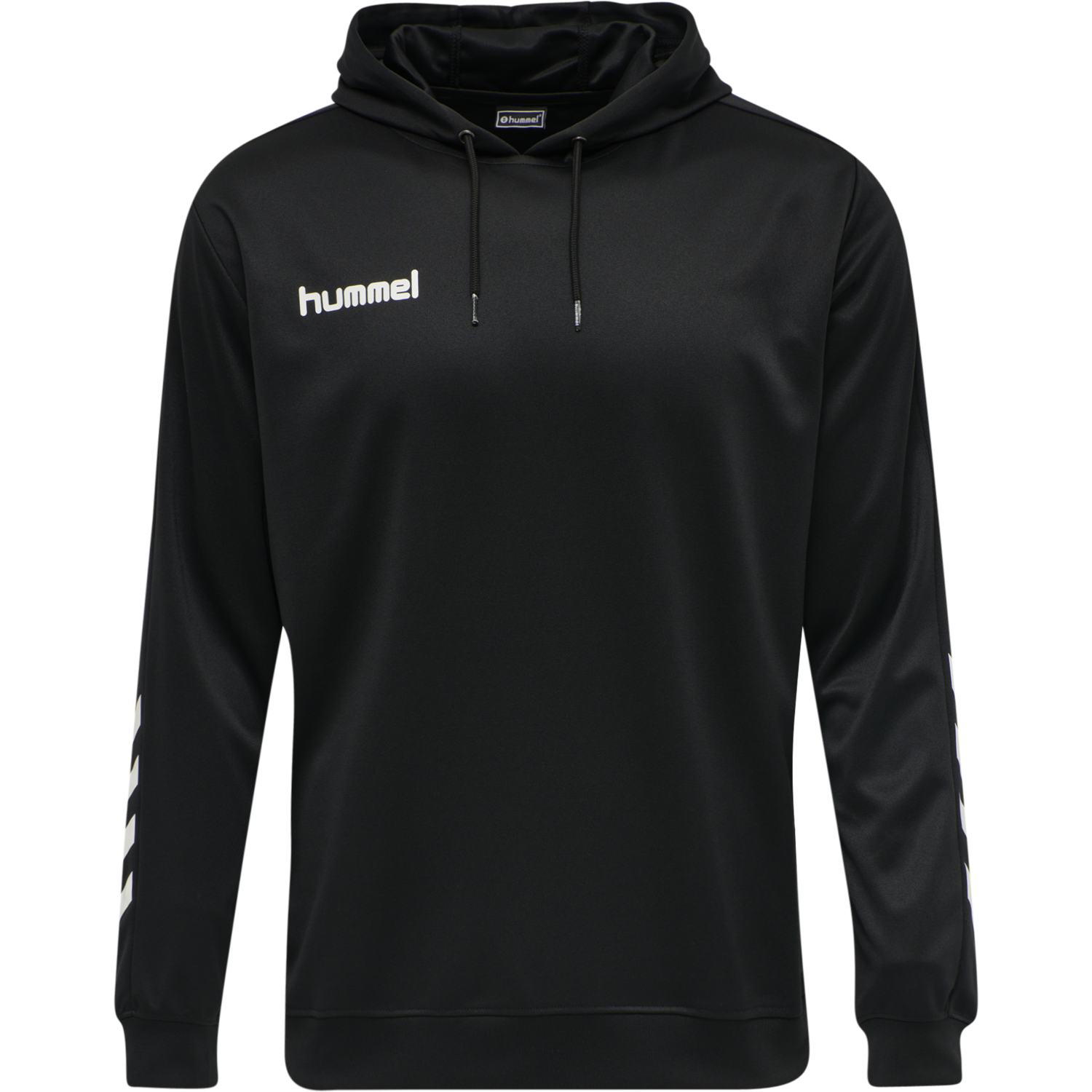 hmlPROMO POLY HOODIE, BLACK, packshot