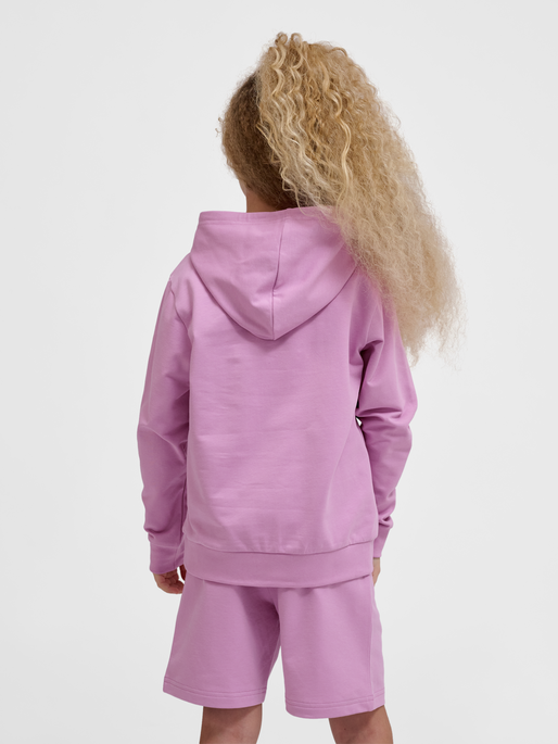 hmlTUKAS HOODIE, SMOKY GRAPE, model