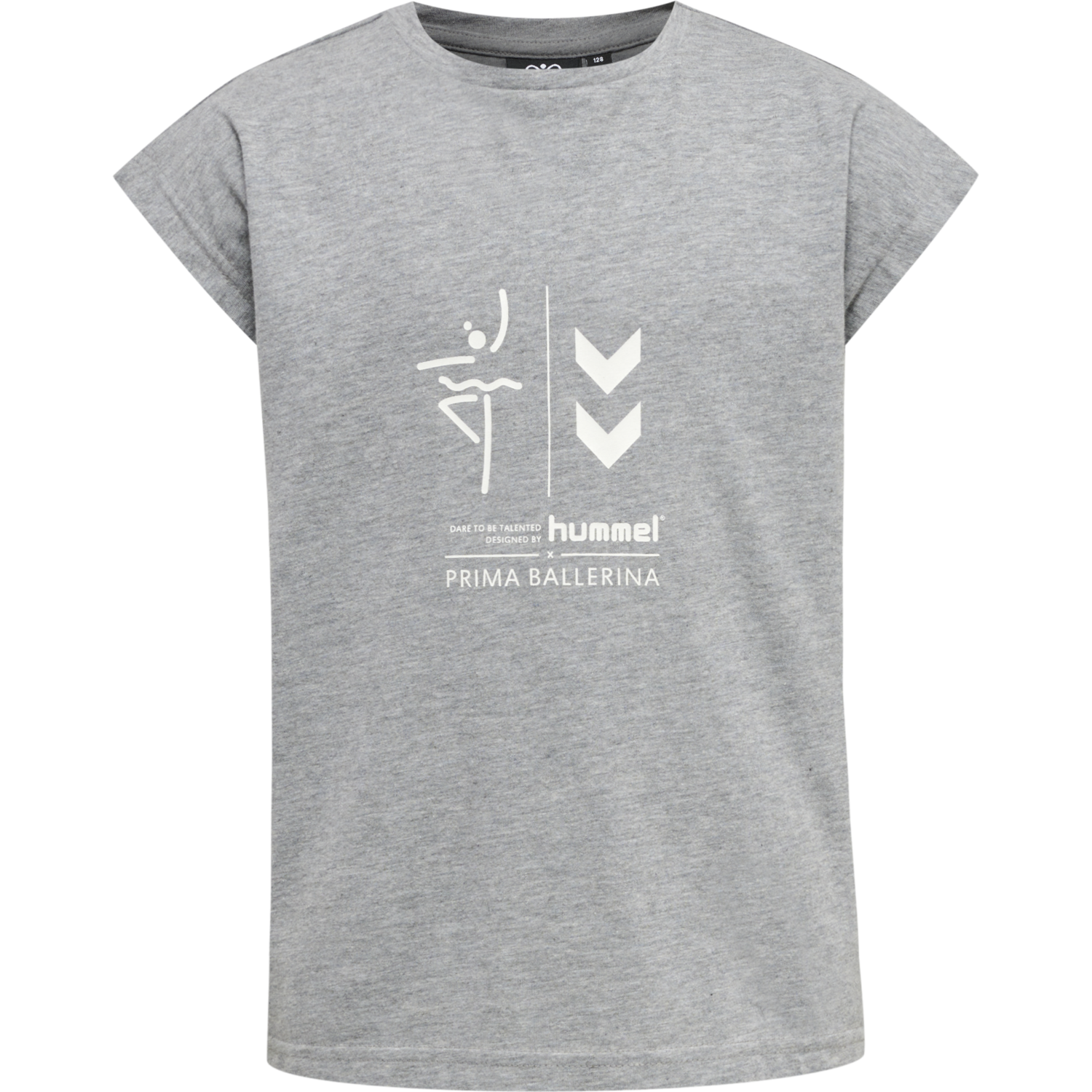 hmlPRIMA BEE T-SHIRT S/S, GREY MELANGE, packshot