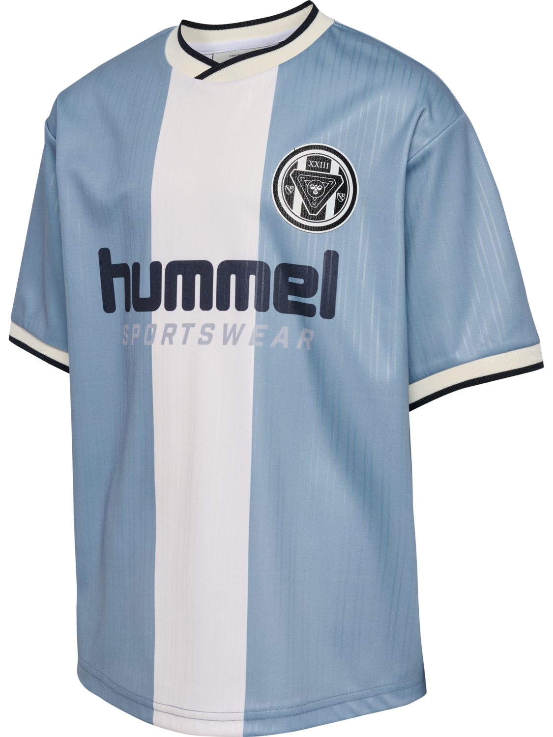 hmlJR LOOSE BALL  JERSEY S/S SET, FADED DENIM, packshot