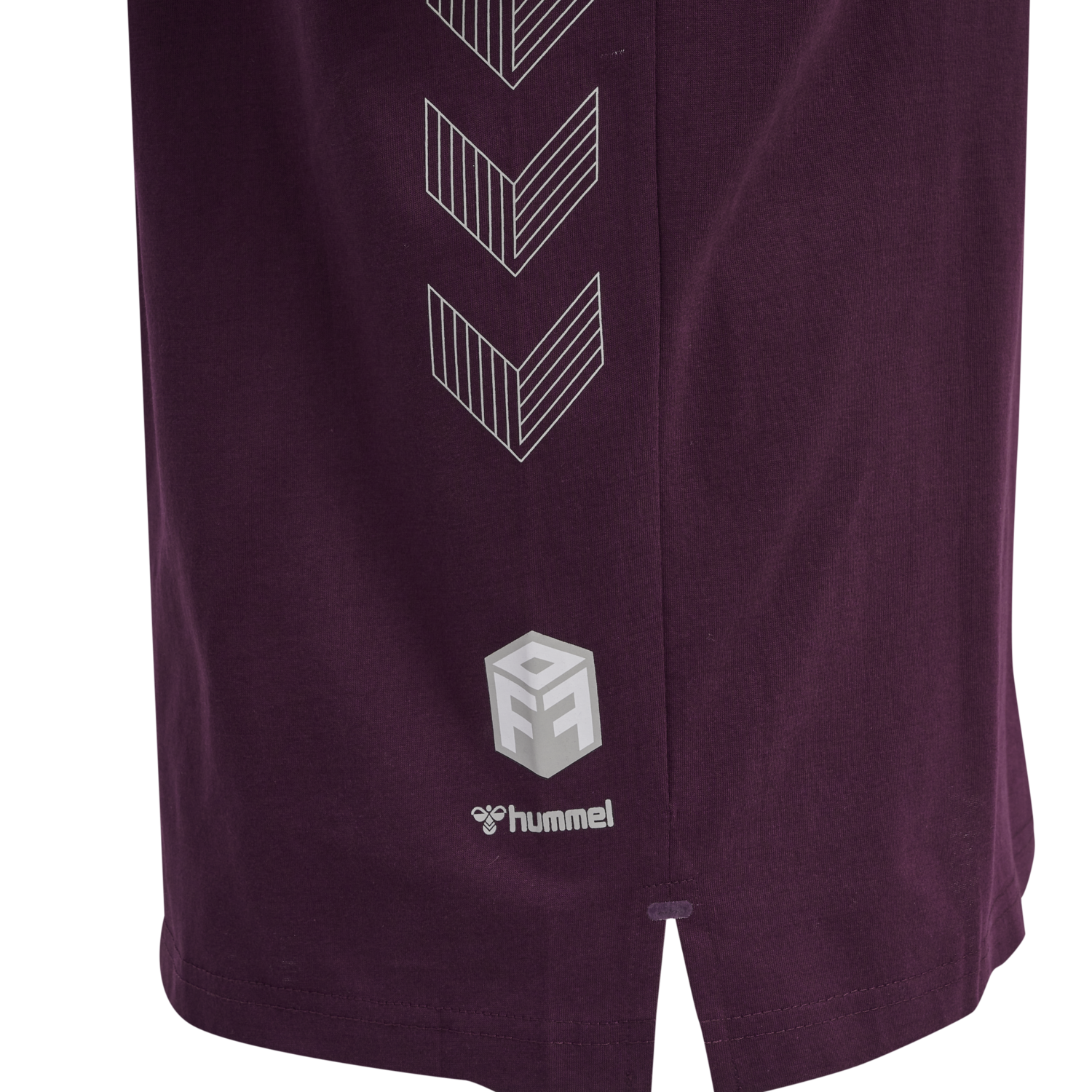 hmlMOVE GRID COTTON T-SHIRT S/S, GRAPE WINE, packshot
