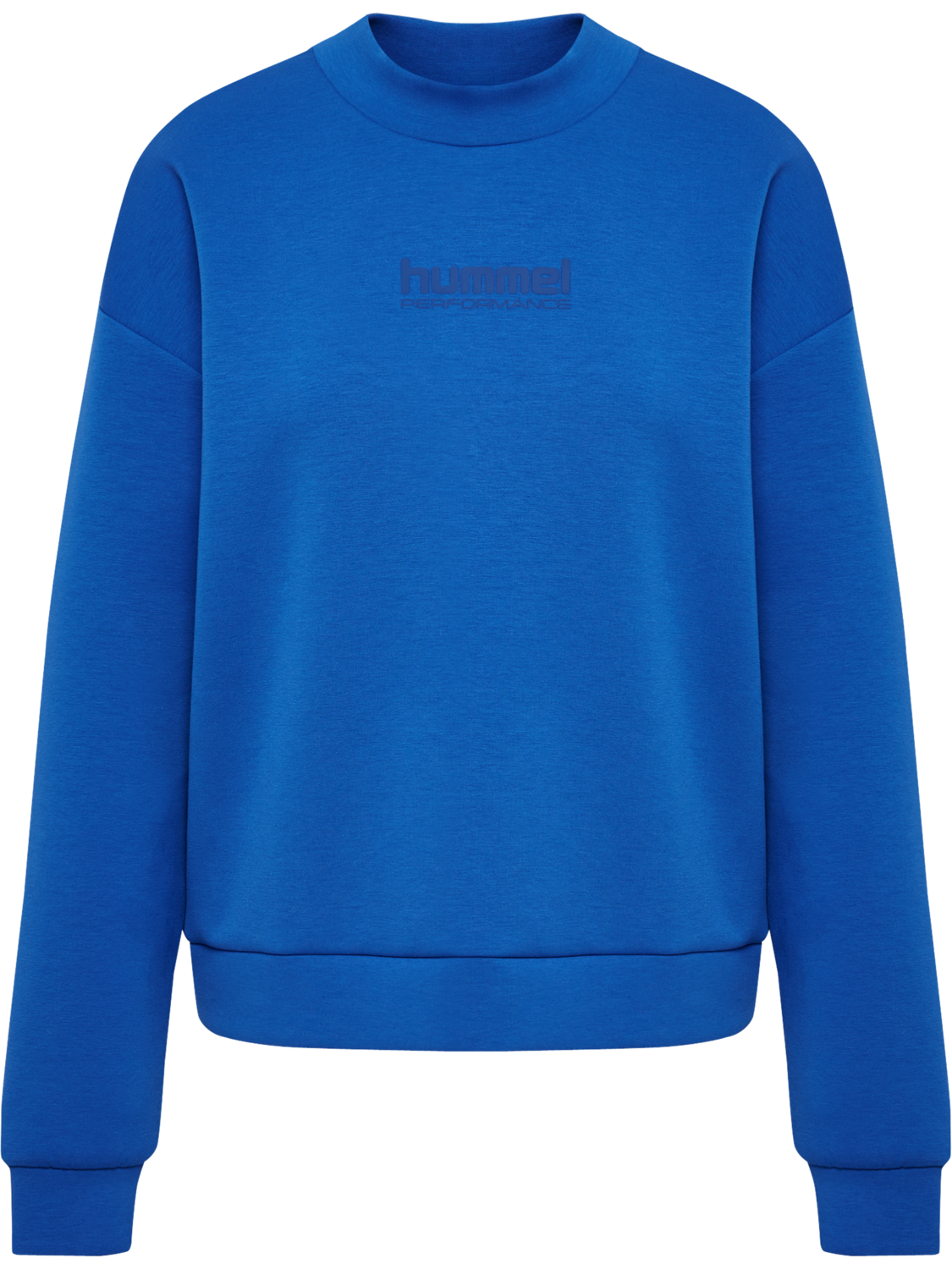 hmlFAST TECH FLEECE CREW, OLYMPIAN BLUE, packshot