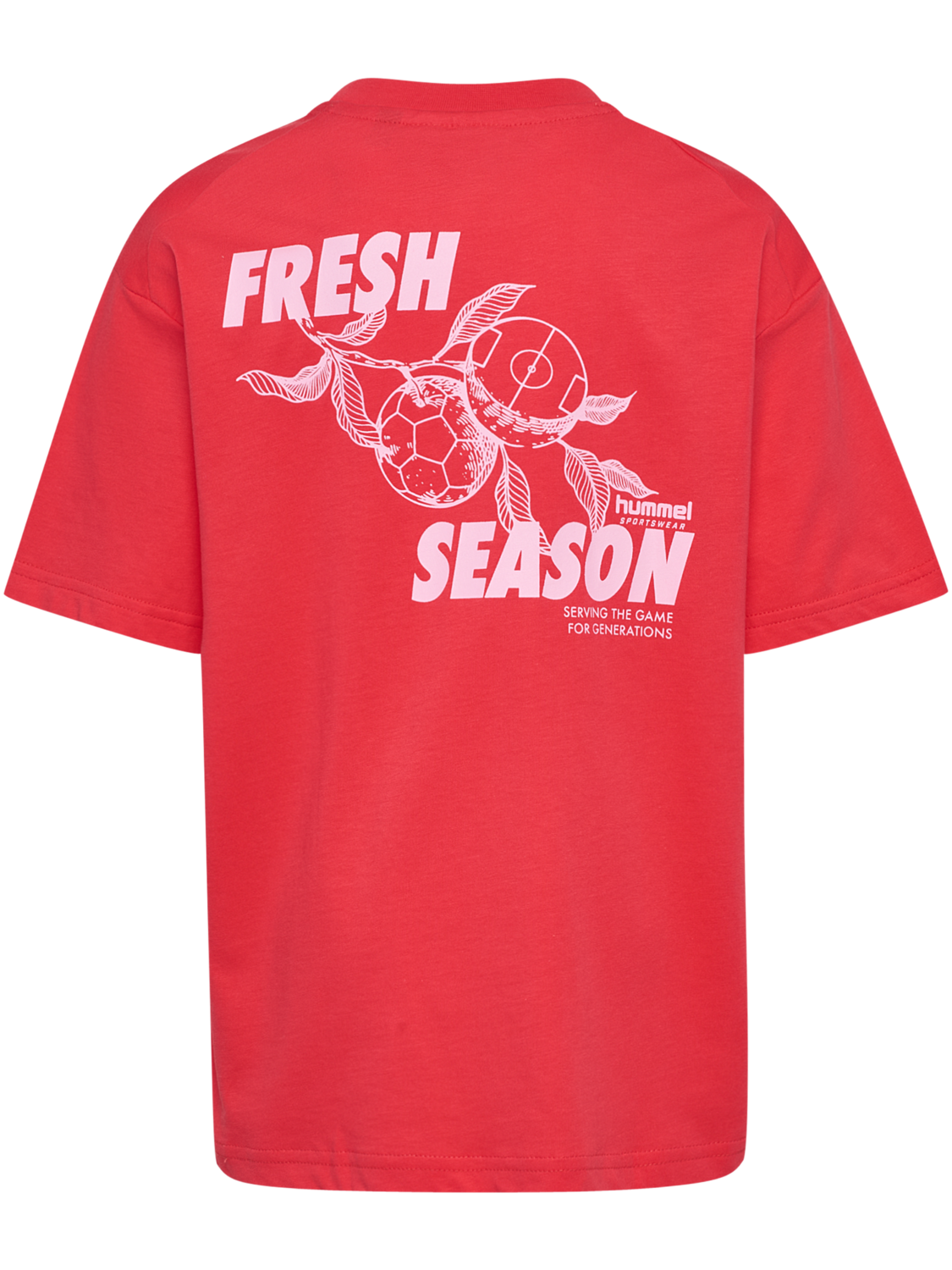 hmlJR LOOSE T-SHIRT S/S STADIUM, HIBISCUS, packshot