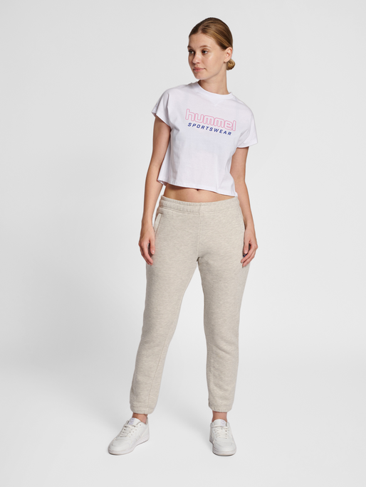 hmlLGC JUNE CROPPED T-SHIRT, 9001, model