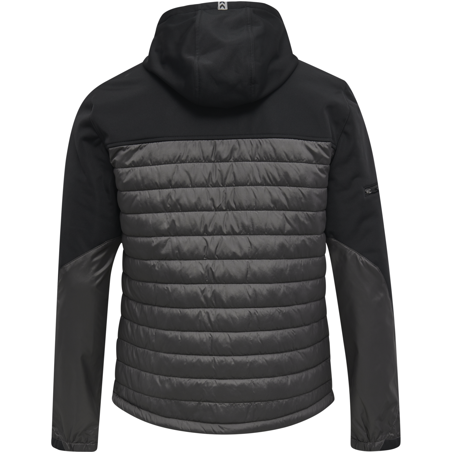 hmlNORTH HYBRID JACKET, BLACK/ASPHALT, packshot