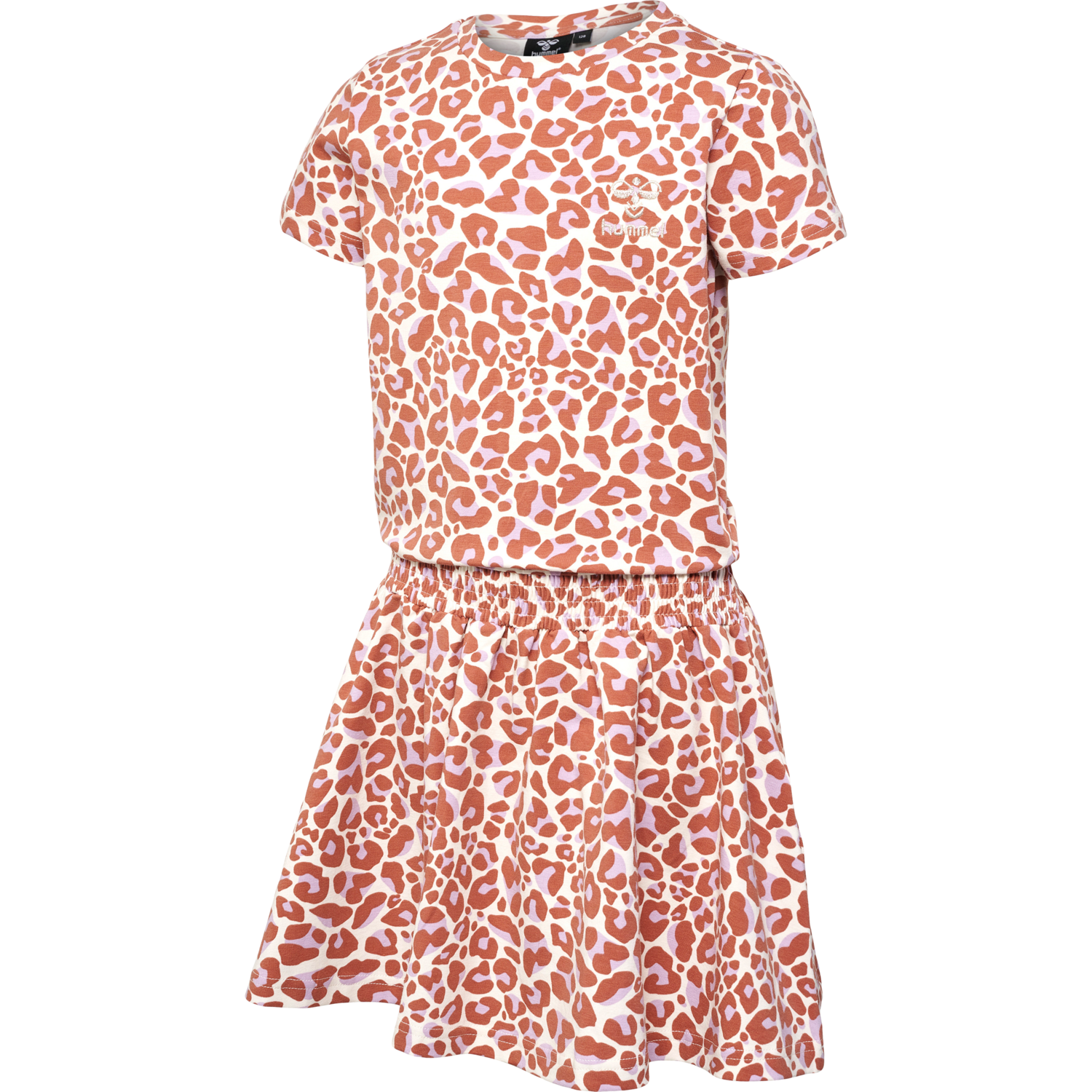 hmlJUMPY AOP DRESS S/S, COPPER BROWN, packshot