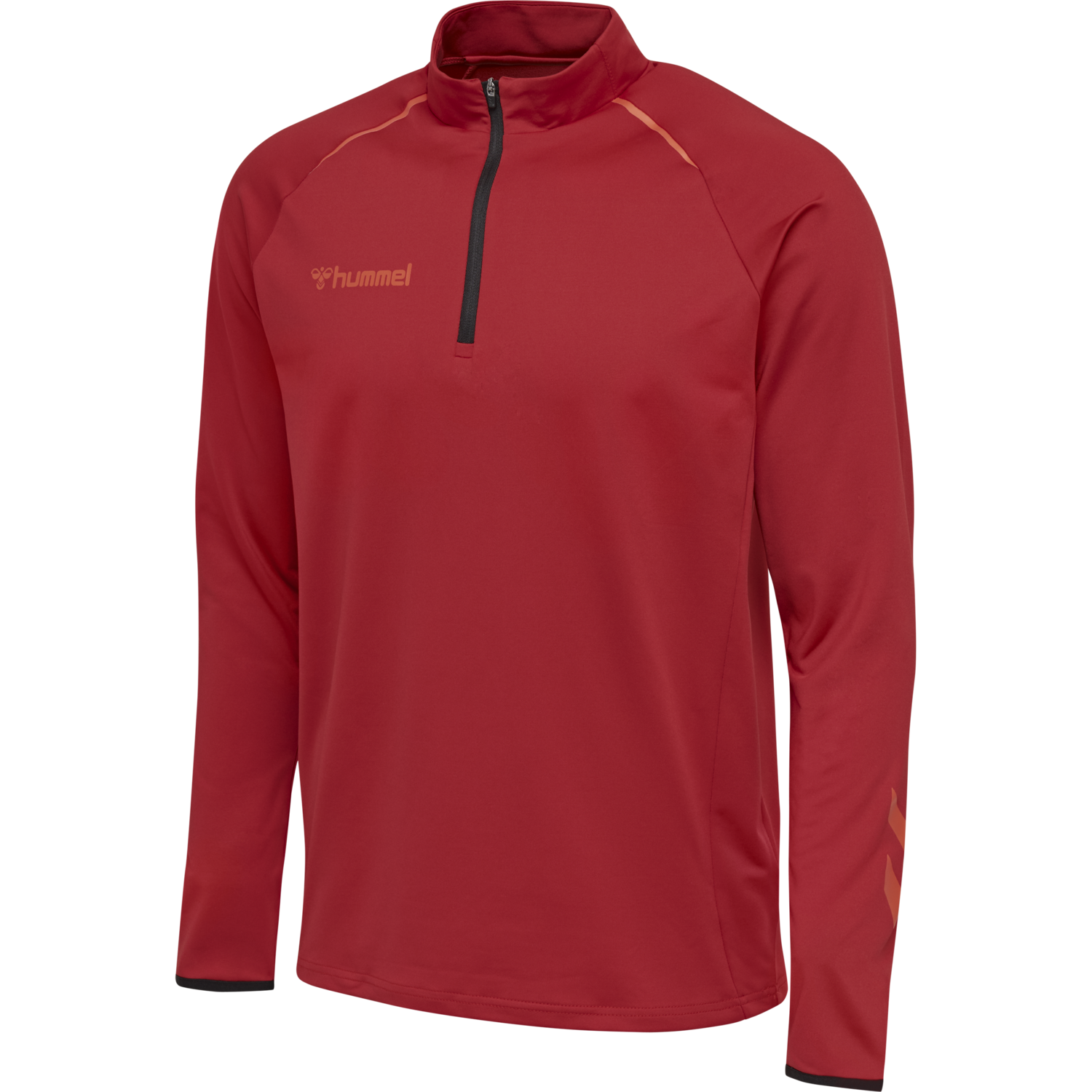 hmlAUTHENTIC PRO HALF ZIP SWEAT, CHILI PEPPER, packshot