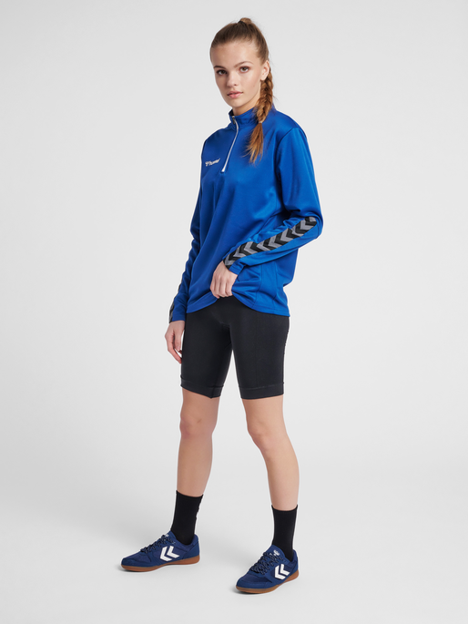 hmlAUTHENTIC HALF ZIP SWEATSHIRT WO, TRUE BLUE, model