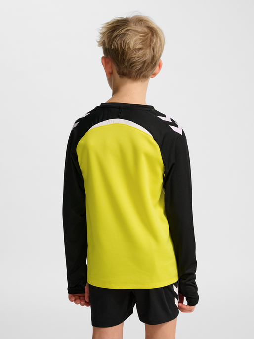 hmlLEAD 2.0 CREW SWEAT KIDS, BLAZING YELLOW/BLACK, model