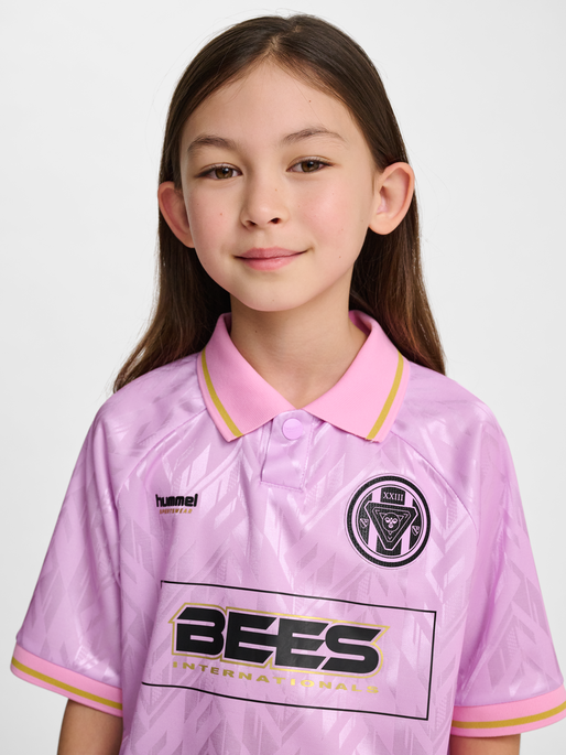 hmlJR LOOSE BAY SOCCER JERSEY S/S, PASTEL LAVENDER, model