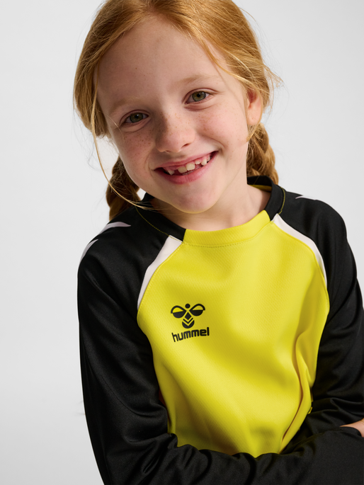 hmlLEAD 2.0 CREW SWEAT KIDS, BLAZING YELLOW/BLACK, model
