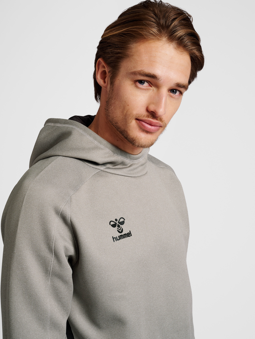 hmlCIMA XK HOODIE, GREY MELANGE, model