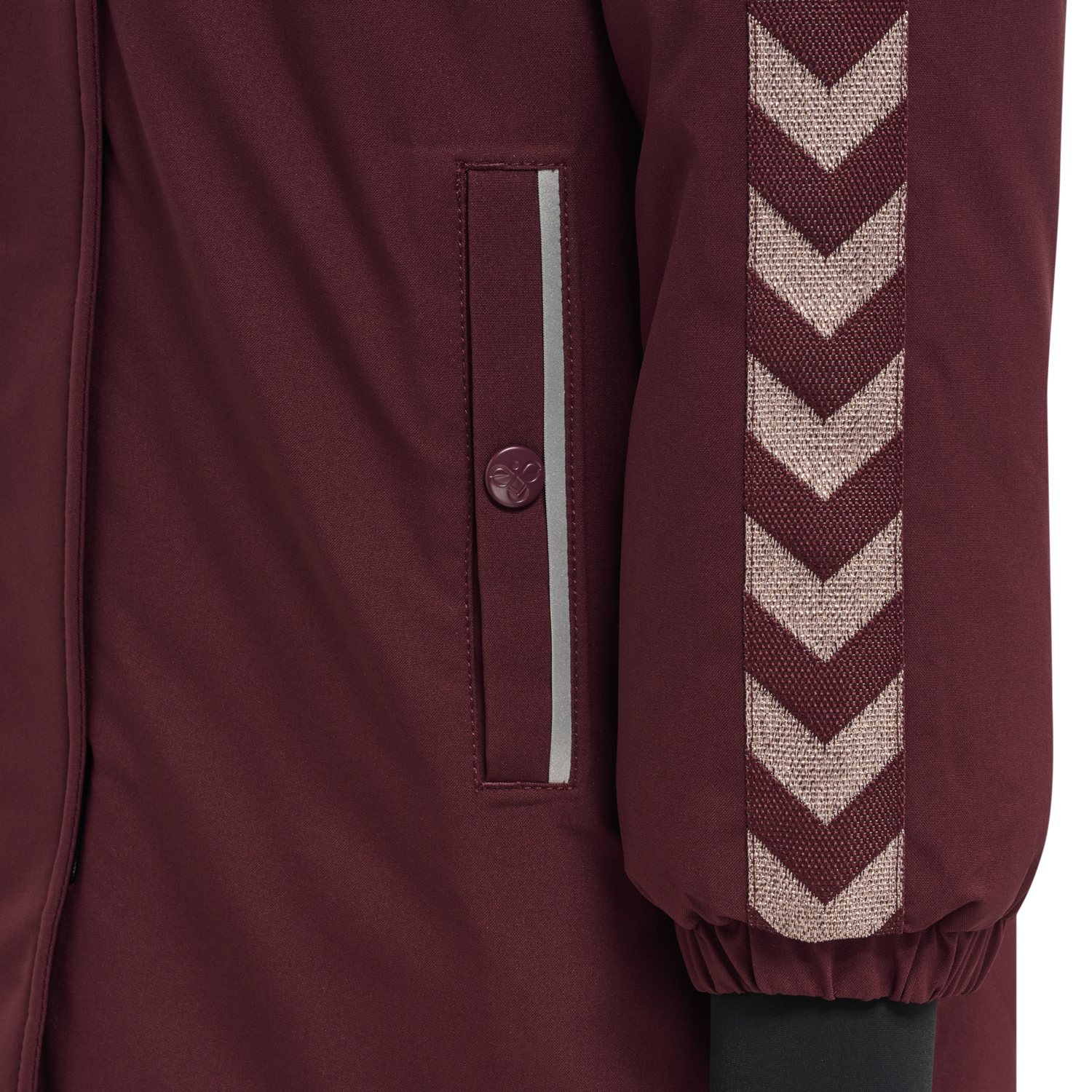 hmlLEAF TEX COAT, WINDSOR WINE, packshot