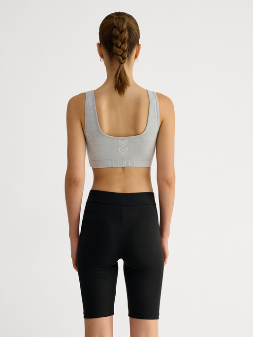 hmlELEMENTAL COTTON SPORTS TOP, GREY MELANGE, model