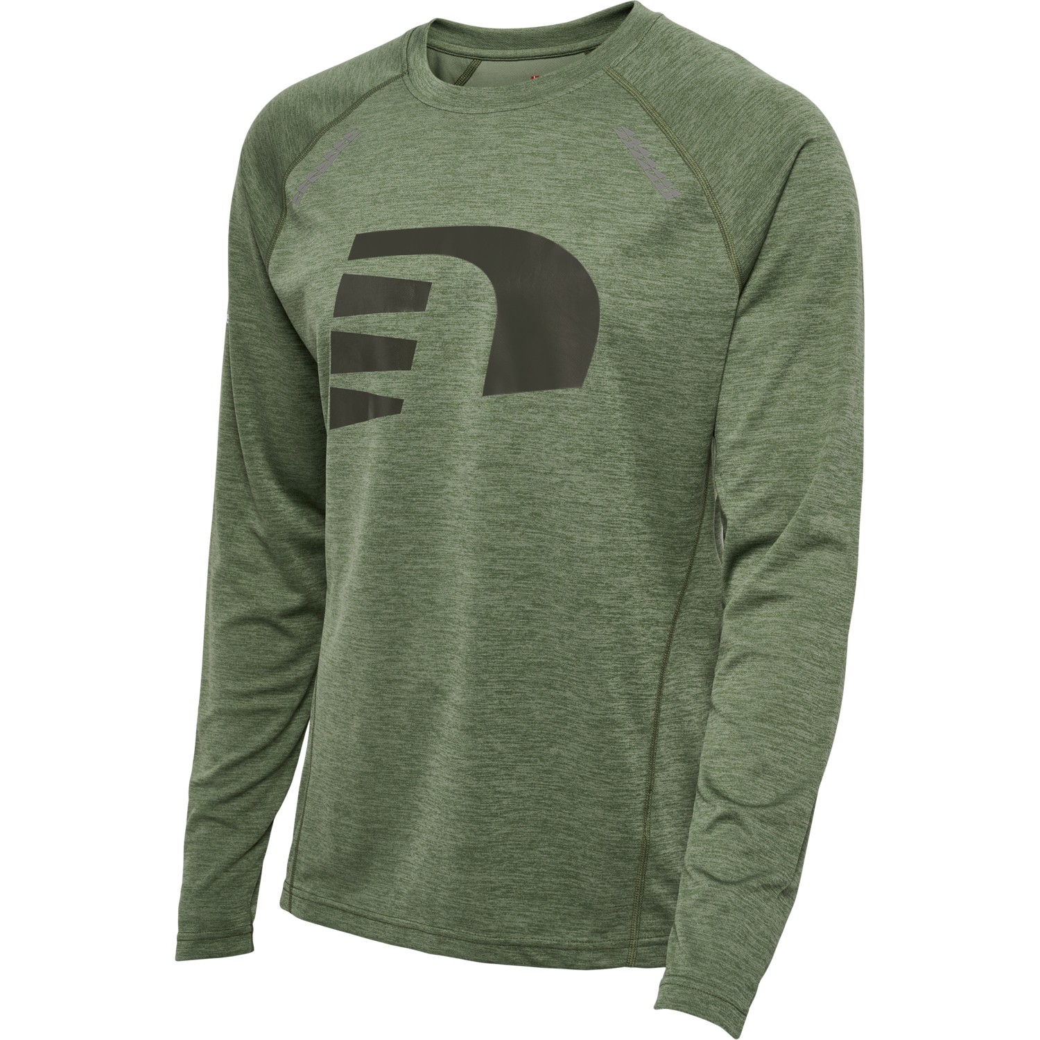 nwlORLANDO T-SHIRT L/S MEN, FOUR LEAF CLOVER MELANGE, packshot